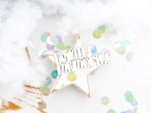 Tekturka - Idzie zima - Napis - Winter memories