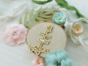 Tekturka - Kolekcja "Komunia 2024" - Krzyż, ryba