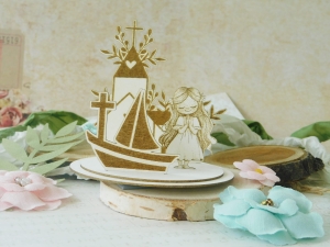 Tekturka - Kolekcja "Komunia 2024" - Dekoracja do BOXA dziewczynka