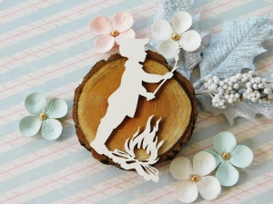 Tekturka - Kolekcja "Zima 2024" - Dziecko przy ognisku