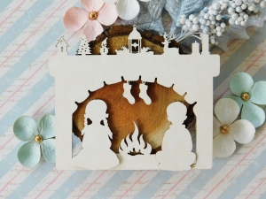 Tekturka - Kolekcja "Zima 2024" - Dzieci przy kominku