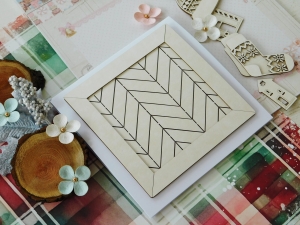 Tekturka - Kolekcja "Zima 2024" - Ramka dekoracyjna  do kartki kwadrat