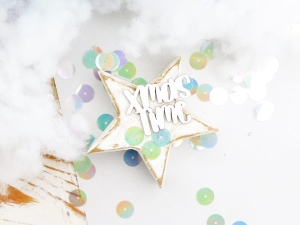Tekturka - Idzie zima - Napis - Xmas Time