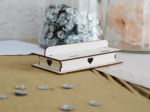 Tekturka - Podstawka do boxa 3d - 1 sztuka - z sercem