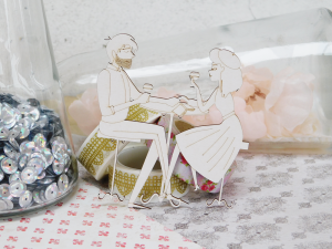 Tekturka - Miłość w Paryżu - Para przy stoliku