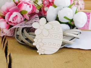 Tekturka - Wielkanoc - Jajko z kwiatkami