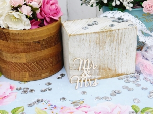 Napis - Mr & Mrs - 2 sztuki