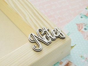 Tekturka - Babeczka - Napis - Notes z tłem