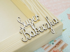 Tekturka - Babeczka - Napis - Super Babeczka