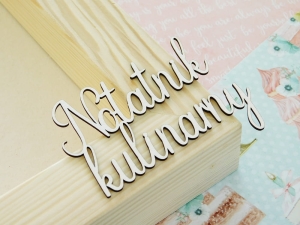 Tekturka - Babeczka - Napis - Notatnik kulinarny