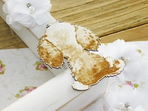 Tekturka - Mała Wiosna - Piesek malutki - tył - 3 sztuki