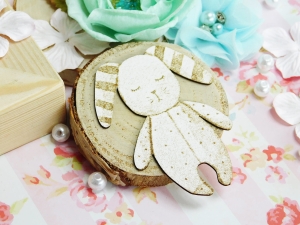 Tekturka - Nowe życie - Zajączek z uszami w paski