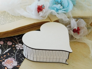 Tekturka - Stalowa miłość  - Pudełeczko serce - do exploding boxa