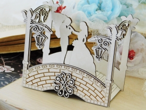 Tekturka - Stalowa miłość  - Mostek z dekorami i parą - do exploding boxa