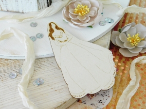 Tekturka - Ten moment - Panna Młoda z długimi włosami