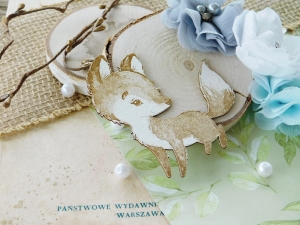 Tekturka - Mądre dzieci - Lisek zerkający w prawo