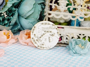 Tekturka - Kochany Szkrab - Miesiące - Linie rysowane - 6