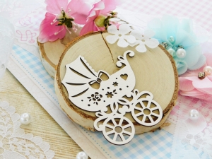 Tekturka - Moje Dziecko - Wózek z kokardką