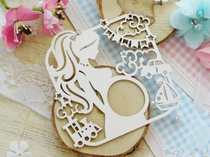 Tekturka - Moje Dziecko - Ramka - kobieta w ciąży - chłopiec