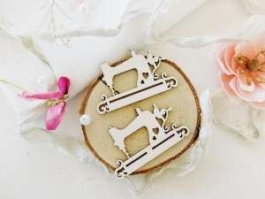 Tekturka - Szycie - Maszyna do szycia z serduszkami - 2 sztuki