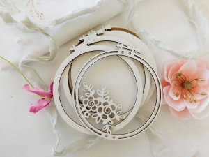 Tekturka - Szycie - Tamborek z kwiatami - shaker