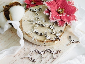 Tekturka - Hello Winter - Listki jemioły - 10 sztuk