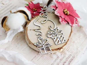 Tekturka - Hello Winter  - Prezenty ze sznurkiem I - 2 sztuki  