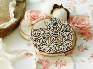 Tekturka "Dla Ciebie" - Serce - Róża