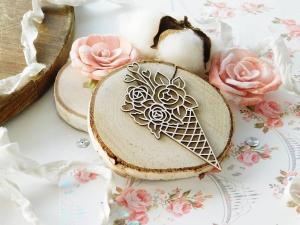 Tekturka "Dla Ciebie" -Kwiaty w rożku