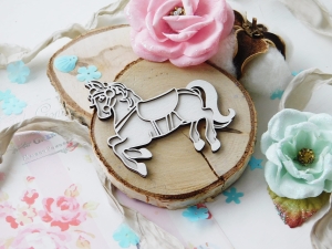 Tekturka "Jak z bajki" - Koń ażurowy z tłem