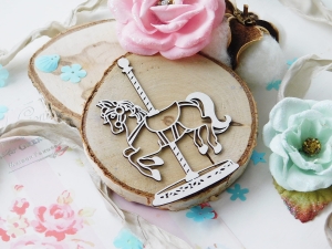 Tekturka "Jak z bajki" - Koń karuzela ażurowy