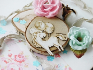 Tekturka "Jak z bajki" - Jednorożec z balonami