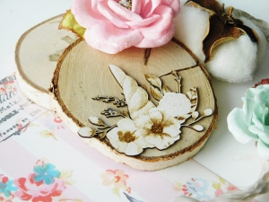 Tekturka "Jak z bajki" - Róg z kwiatami