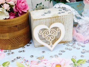 Tekturka - Serce ażurowe małe 3d