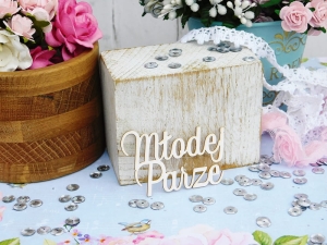 Napis - Młodej Parze - 2 sztuki