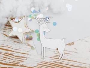 Tekturka - Idzie zima - Renifer patrzący w prawo