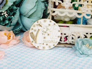 Tekturka - Kochany Szkrab - Miesiące - Linie rysowane - 12