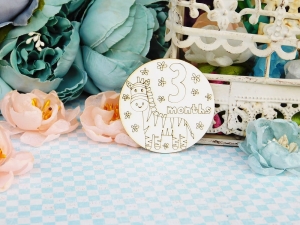 Tekturka - Kochany Szkrab - Miesiące - Linie rysowane - 3