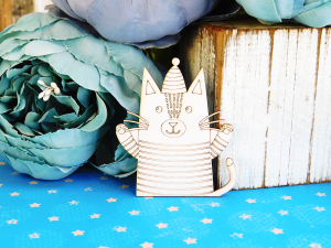 Tekturka - Dobranoc - Wesoły kotek